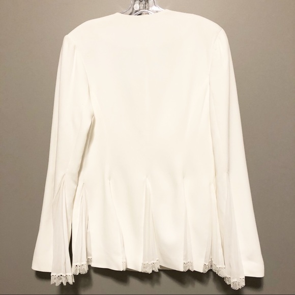 Jonathan Simkhai White Lace Godet Blazer- 6,8 - Picture 6 of 8